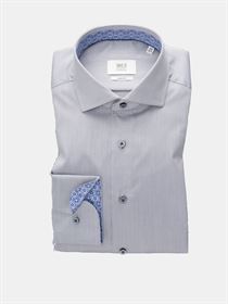 Eterna grå premium skjorte Two Ply Twill uden brystlomme. Slim Fit 8219 32 F69V